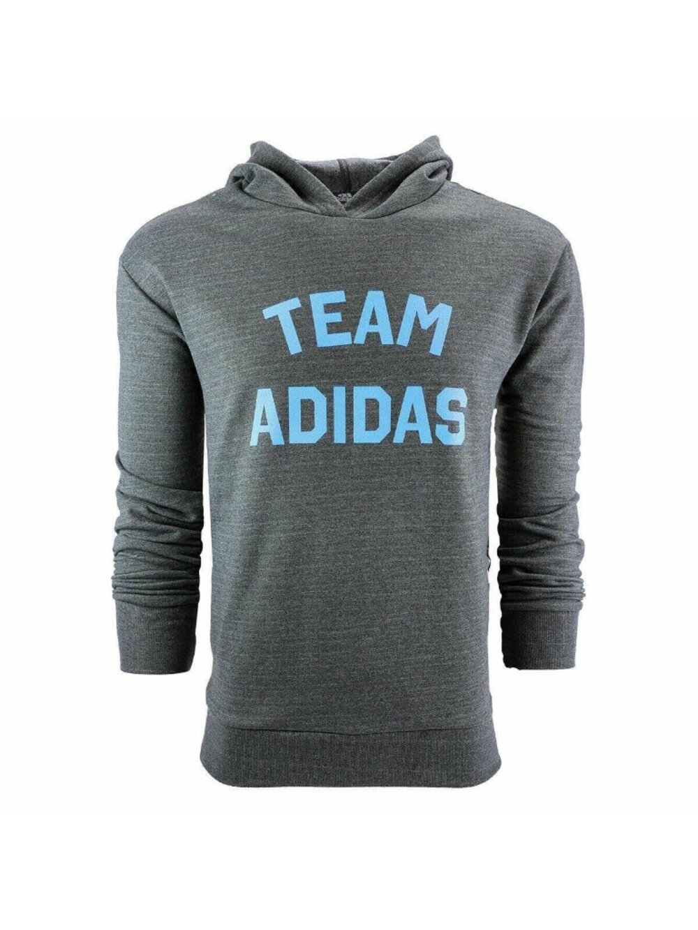 adidas Men's Team Performance Pullover Hoodie Large Carbon Heather Blue - Picture 1 of 3